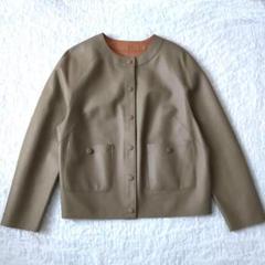 元町ゼラールフード付きラムレザージャケット 元町ゼラールフード付きラムレザージャケット ジャケット・アウター