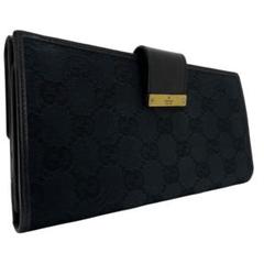 【お気にいる】 GUCCI 841 グッチ 2184・74210 ブラック キャンバス 長財布 小物