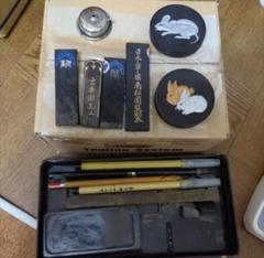 ♥値下げ！　中国　墨　古墨　唐墨　箱付き　骨董品　筆　硯　書道具 中国 墨 古墨 唐墨 箱付き 骨董品 筆 硯 書道具