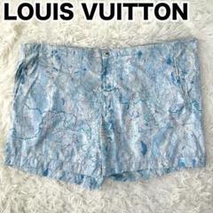 LOUIS VUITTON モノグラム刺繍×地図柄 ヴァージル期 スイムショーツ