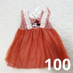 ルルアミ　ミニー　しまむら　ギンガムチェック　ワンピース　コトリ　フタフタ