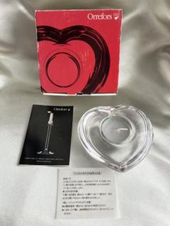 【未使用】北欧★オレフォス　クリスタルキャンドルホルダー　アムール