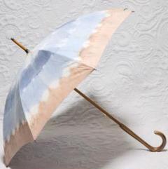 新品【晴雨兼用 長傘】１点物！弁柄(ベンガラ)染 木製 雨傘 日傘 日本製