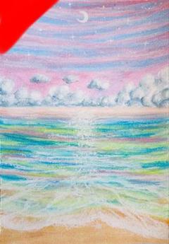 海の絵　空の絵　風景画　パステル画　アクリル画　絵画　アート　インテリア　癒しのサムネイル