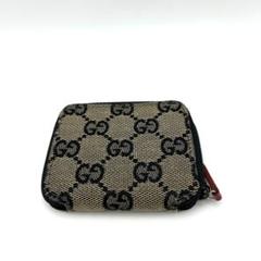 グッチ GUCCI 小銭入れ コインケース GGキャンバス 総柄 赤レザー