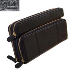 新同美品　Ethno エスノ　ハウスワイフウォレット　黒　シボ革　11 × 20 新同美品 Ethno エスノ ハウスワイフウォレット 黒 シボ革 11