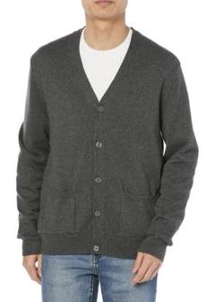 最終値下げ‼️メンズ　カーディガン ニット コットン メンズ　グレー　春服