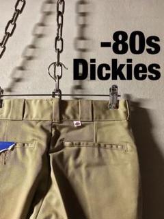 80s USA製 Dickies ワークパンツ ライニング ベージュ USA古着