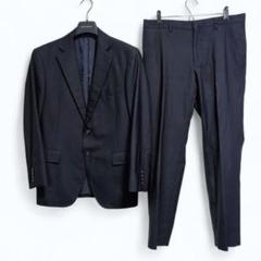 【美品】ゴタイリク×デルフィノ　М　ネイビー　ストライプ　イタリア生地　日本製