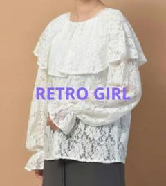 RETRO GIRL レトロガール レース襟前開きす 襟付きブラウス
