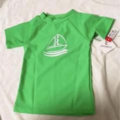 ⭐️ キッズ水着 半袖 ラッシュガード Tシャツ UVカットUPF+50 グリーン