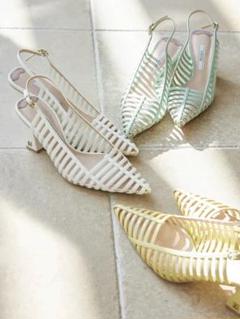 Her lip to Becca Slingback Sandals White 37