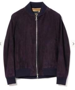 <美品> Cinquanta ネイビー ラムレザー スエード ジャケット 46 14251001146-11.jpg