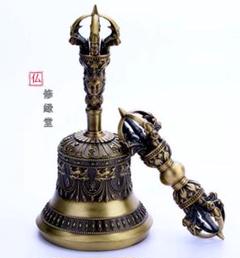 【修縁堂】密教法具 真言宗 鬼面の鈴 金剛鈴 種子字 金剛降魔法器仏具 修縁堂】真言宗 法器 五鈷金剛鈴 金剛杵 寺院用仏具 - メルカリ