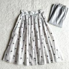 美品／定価3.9万　アシードンクラウド　綿絹MIXタックロングスカート　22SS 美品／定価3.9万 アシードンクラウド 綿絹MIXタックロング