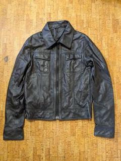 クロスポケット　レザージャケット archive DIOR HOMME cross pocket destroyed leather jacket