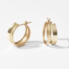 未使用 Jewel closet by L&Co. K10 ダブルフープ ピアス - メルカリ