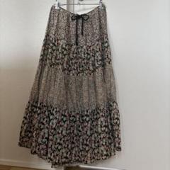 90s ティアードスカート ヴィンテージ 花柄 マキシ丈 - メルカリ