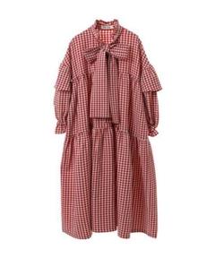 【美品】Candy Stripper ギンガムリボンフレアパンツ レッド Candy Stripper（キャンディストリッパー）の「GINGHAM RIBBON