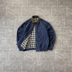 90's Ralph lauren 襟コーデュロイショートブルゾン 紺 M
