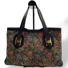 美品　ROSSINI　ロッシーニ　ハンドバッグ　ヴィンテージ　花柄　レザー