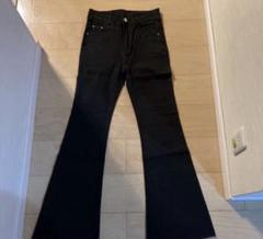 opium Wax denim ブラックデニム　フレアデニム　リックオウエンス風 リックオウエンス風 ワックス加工デニム フレア - メルカリ