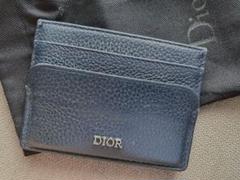 DIOR ネイビー レザー カードケース