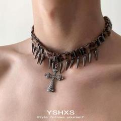 【Y2K】YSHXS 復古 ヒョウ柄 chocker ネックレス チョーカーのサムネイル