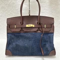 全ての 希少✨MAURIZIO シルバー金具 レザーハンドバッグ デニム TAIUTI バッグ