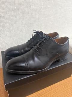 green label relaxing ブラックレザー ドレスシュズのサムネイル