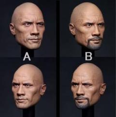 ELEVEN ドウェイン・ジョンソン 風 1/6 スケール ヘッド 2種類セット ELEVEN ドウェイン・ジョンソン 風 1/6 スケール ヘッド 2種類