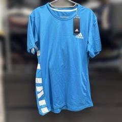 【タグ付き】adidas トレーニングウェア 半袖カットソー ライトブルー XL