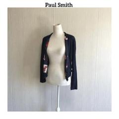 Paul Smith ポールスミス 総柄裏地 ジップアップ ノーカラー ニット