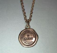 美品 GARNI ガルニ コイン ロゴネックレス シルバー GARNI - GARNI ガルニ ロゴトップ シルバー ネックレス【中古