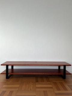 KANADEMONO かなでもの テレビボード 160cm THE TV BOARD / LOW TABLE ラバーウッド ナチュラル × Black