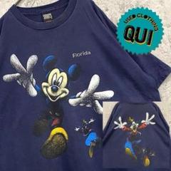 レアUSA製90s古着○両面プリントTシャツ ディズニー ミッキー メンズ3XL