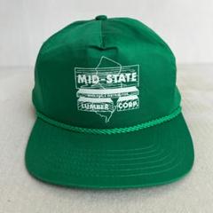 【US古着】MID-STATE LUMBER ビンテージ トラッカーキャップ 緑