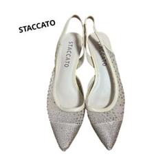 staccato ラインストーン　ミュール　ピンクベージュ　24.5