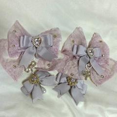 LIZLISA ヘアクリップ ヘアアクセサリー 量産型 地雷系 ピンク