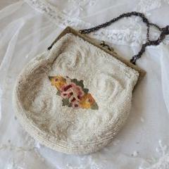 フランスアンティーク 美しいビーズバック フランスアンティーク ビーズバッグ がま口 | mamantique