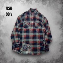 90s Woodland プリントネルシャツ オーバーサイズ プリネル USA