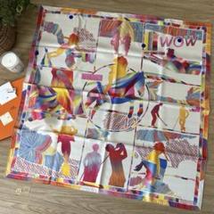 HERMES　エルメス　カレ90　マーブルシルクWOW　シルクスカーフ