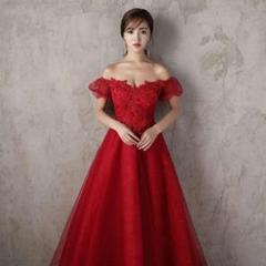 セクシーなディープVピンクの花嫁のウェディングトーストドレスディナーパーードレス