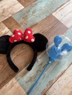 ミニーちゃんカチューシャ　ミッキーバルーン