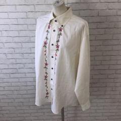 7.18 h366 バラシ 長袖Yシャツ 花柄 刺繍￼