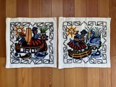 ペルー ウロス島 チチカカ湖 クッションカバー お土産 海外土産 南米 刺繍