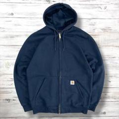 Carhartt カーハート パーカー デカロゴ 紺 M 1208