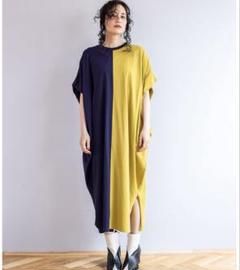 オズモーシスosmosis 9,790円 バイカラータックワンピース 完売品のサムネイル
