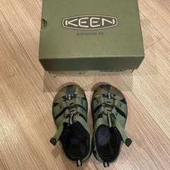 KEEN キッズサンダル オリーブグリーン　13.5cm