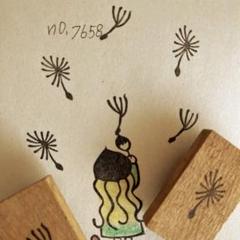スタンプ　sale No. 7658綿毛2点セット